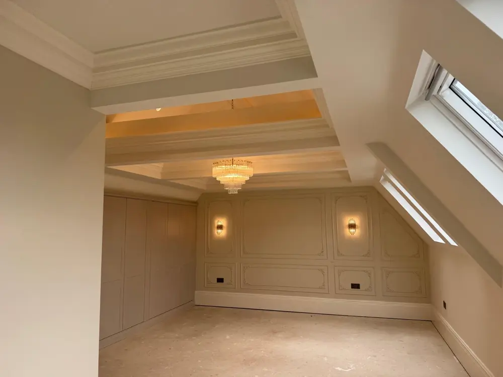 High-end residential interior finish by T & D Decorators